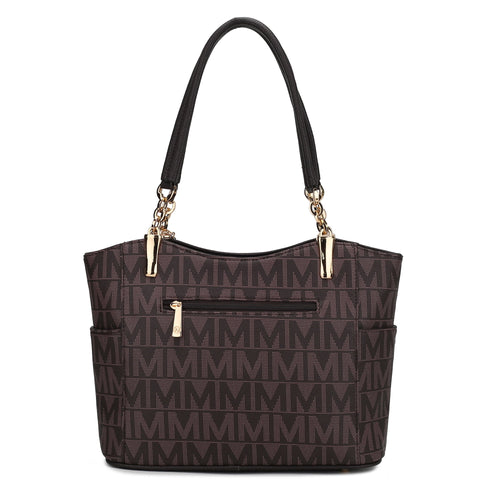 MKF Collection Braylee M Signature Women's Tote Bag, Functional Purse Handbag by Mia K - Light Blue